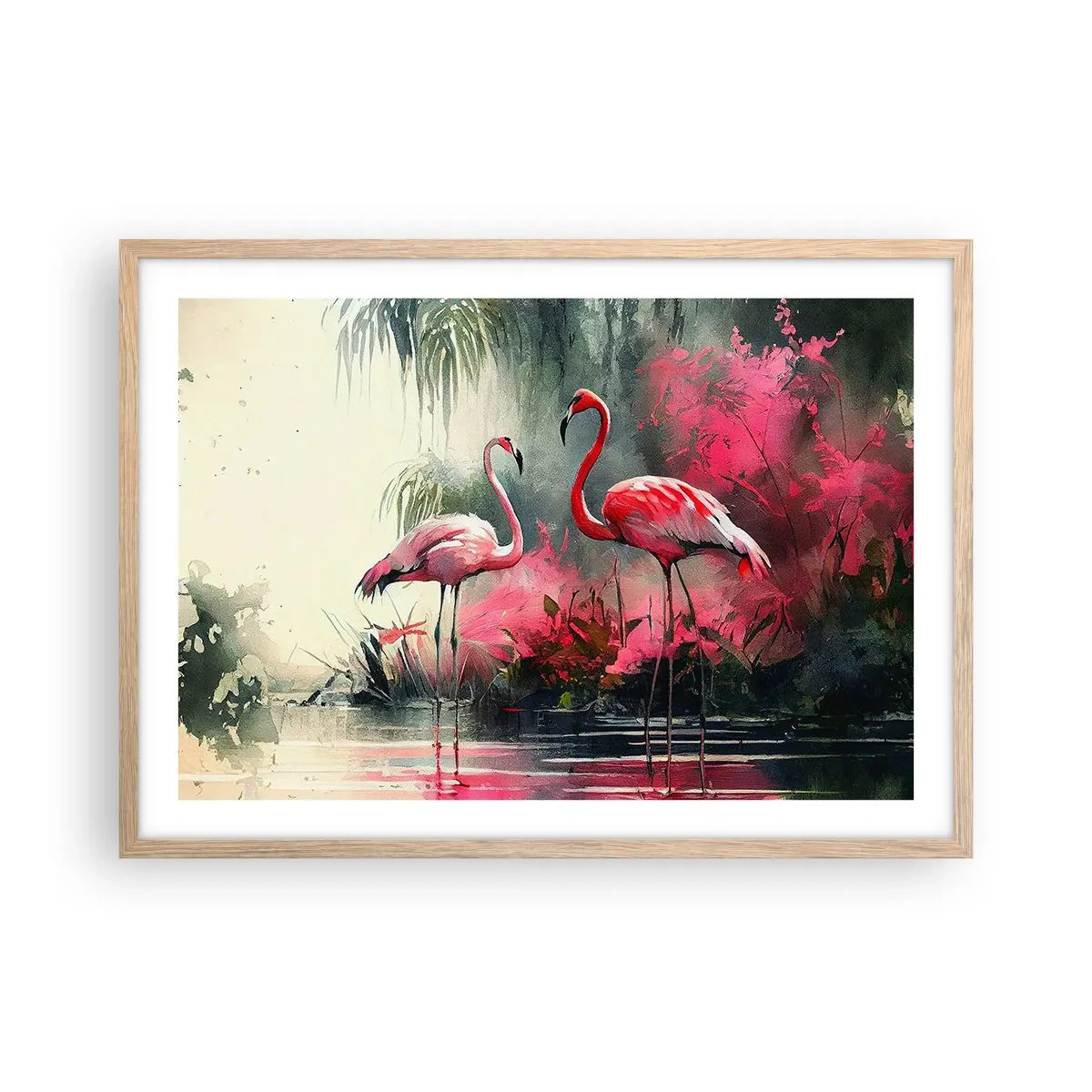 Pôster com moldura de carvalho claro - Uma lição de graça natural - 70x50 cm