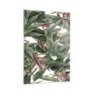 Quadro em vidro - Matagal esmeralda-lilás - 50x70 cm