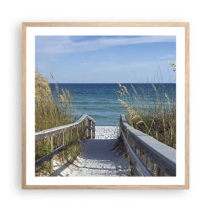 Pôster com moldura de carvalho claro - Ao sol, ao vento - 60x60 cm