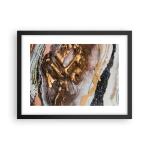 Pôster com moldura preta - O elemento terra - 40x30 cm