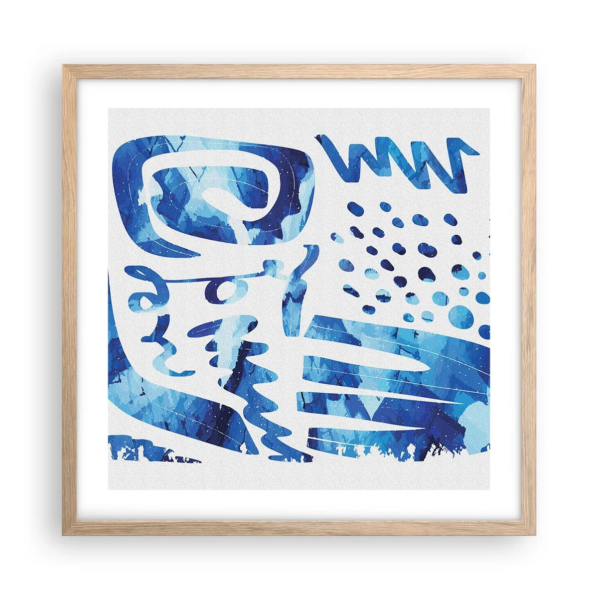 Pôster com moldura de carvalho claro - Voltar às raízes - 50x50 cm