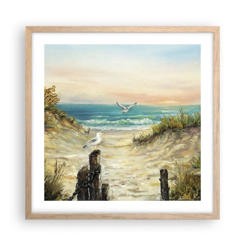 Pôster com moldura de carvalho claro - Refúgio sem vento - 50x50 cm