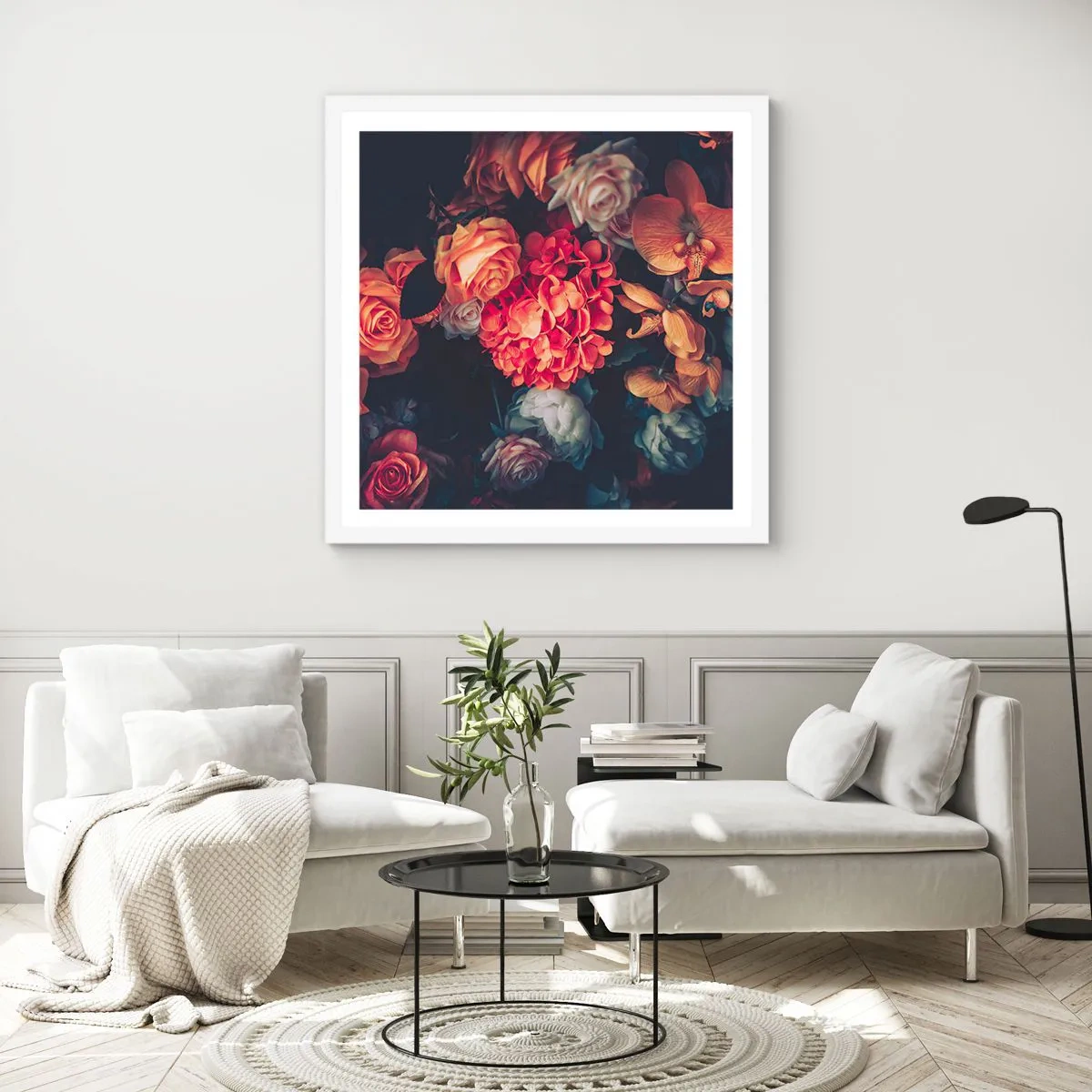 Pôster em moldura branca - Como nos mestres holandeses - 40x40 cm