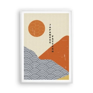 Pôster em moldura branca - No espírito japonês - 70x100 cm