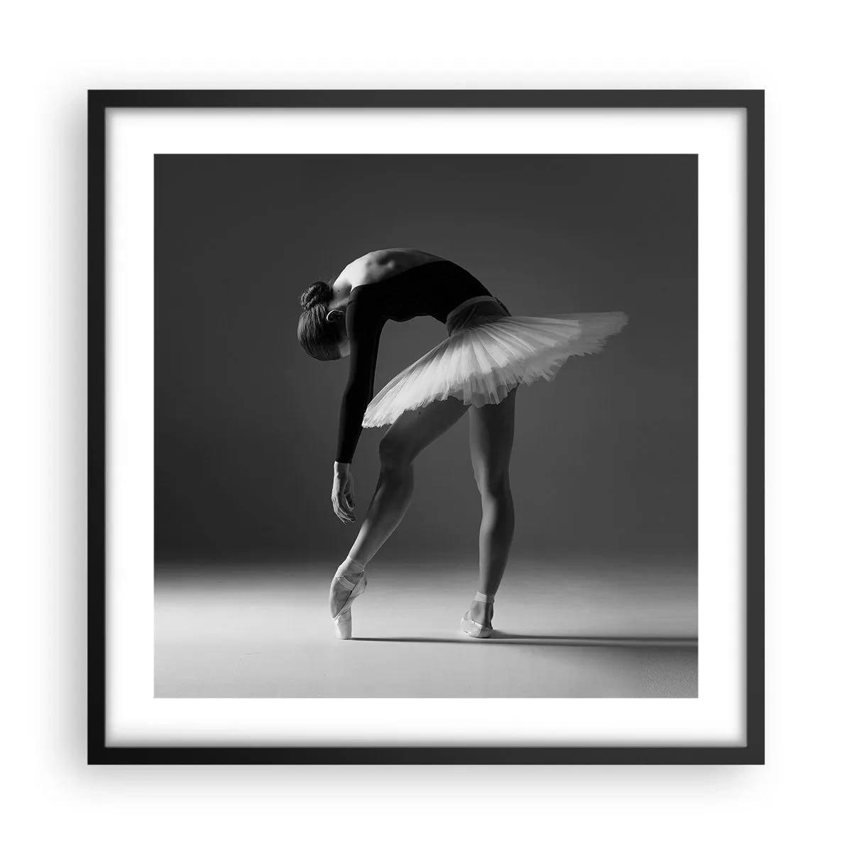 Pôster com moldura preta - Bella balerina - 50x50 cm