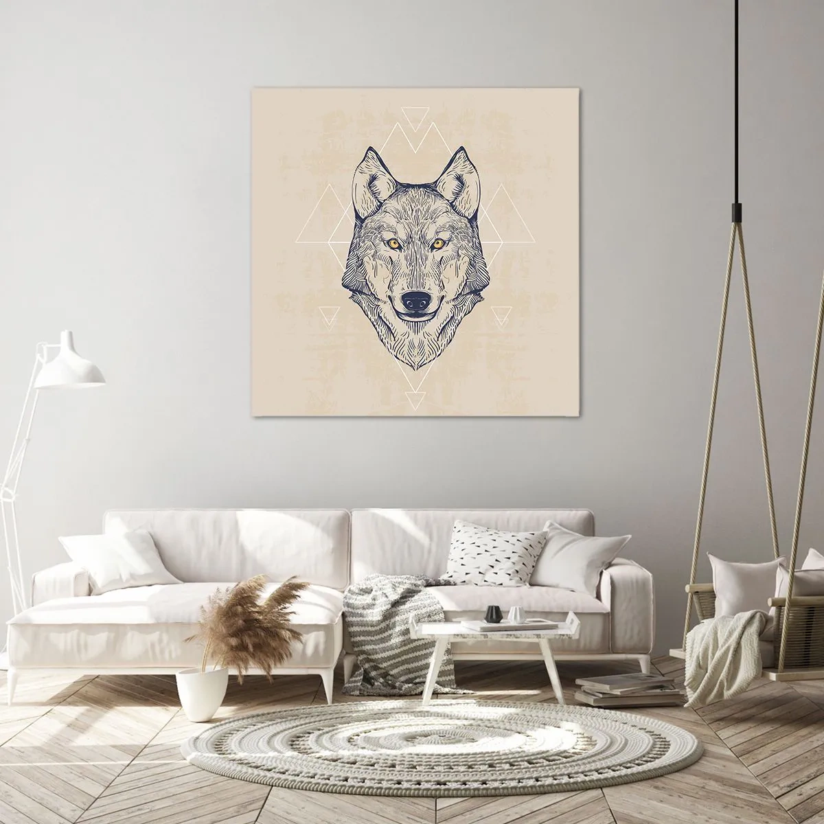 Quadro em tela - Alfa com um olhar penetrante - 60x60 cm