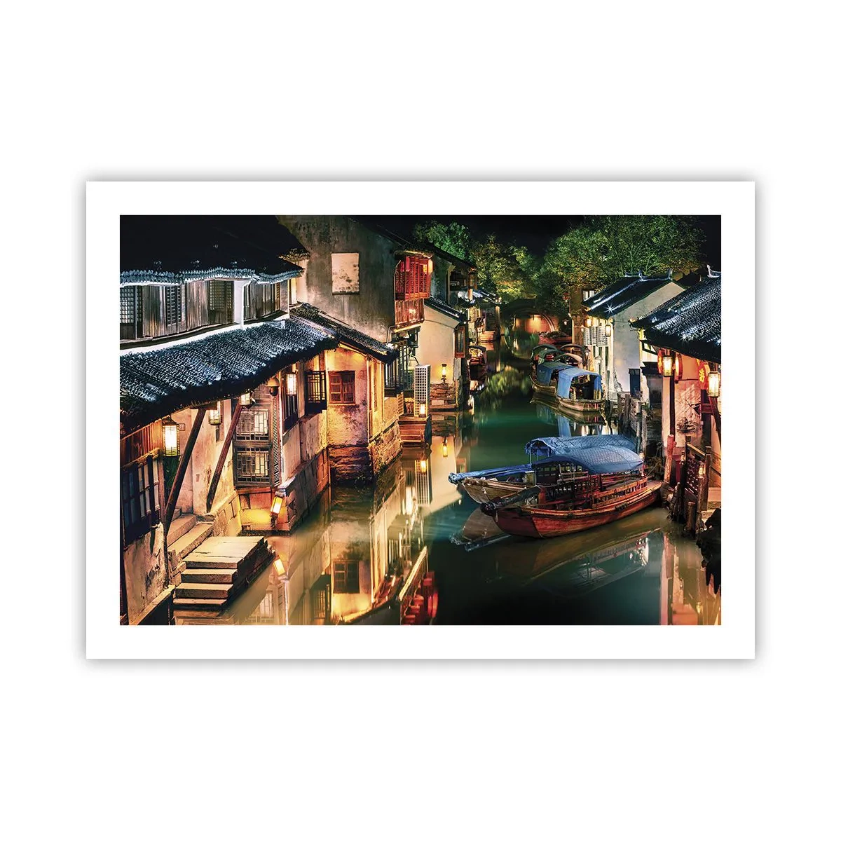 Pôster - Uma noite em uma rua chinesa - 70x50 cm