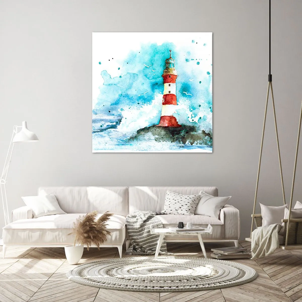 Quadro em tela - Unidade dos elementos da natureza - 60x60 cm