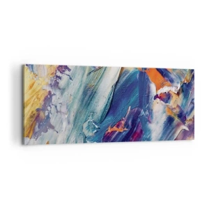Quadro em tela - Confusão de cores - 100x40 cm