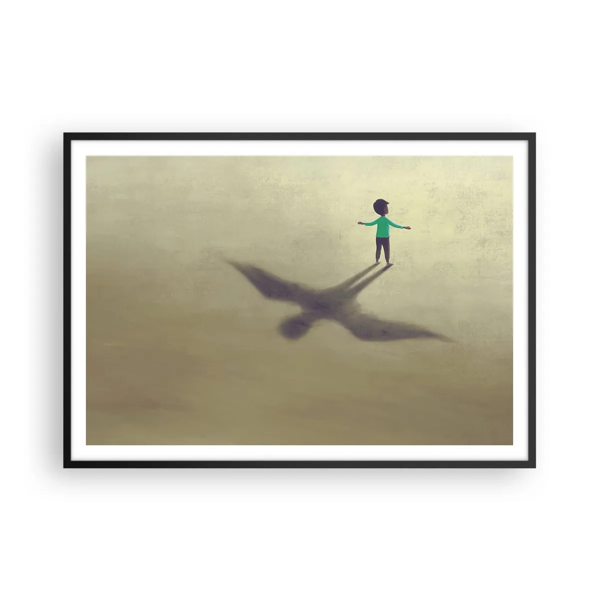 Pôster com moldura preta - Herói do futuro - 100x70 cm