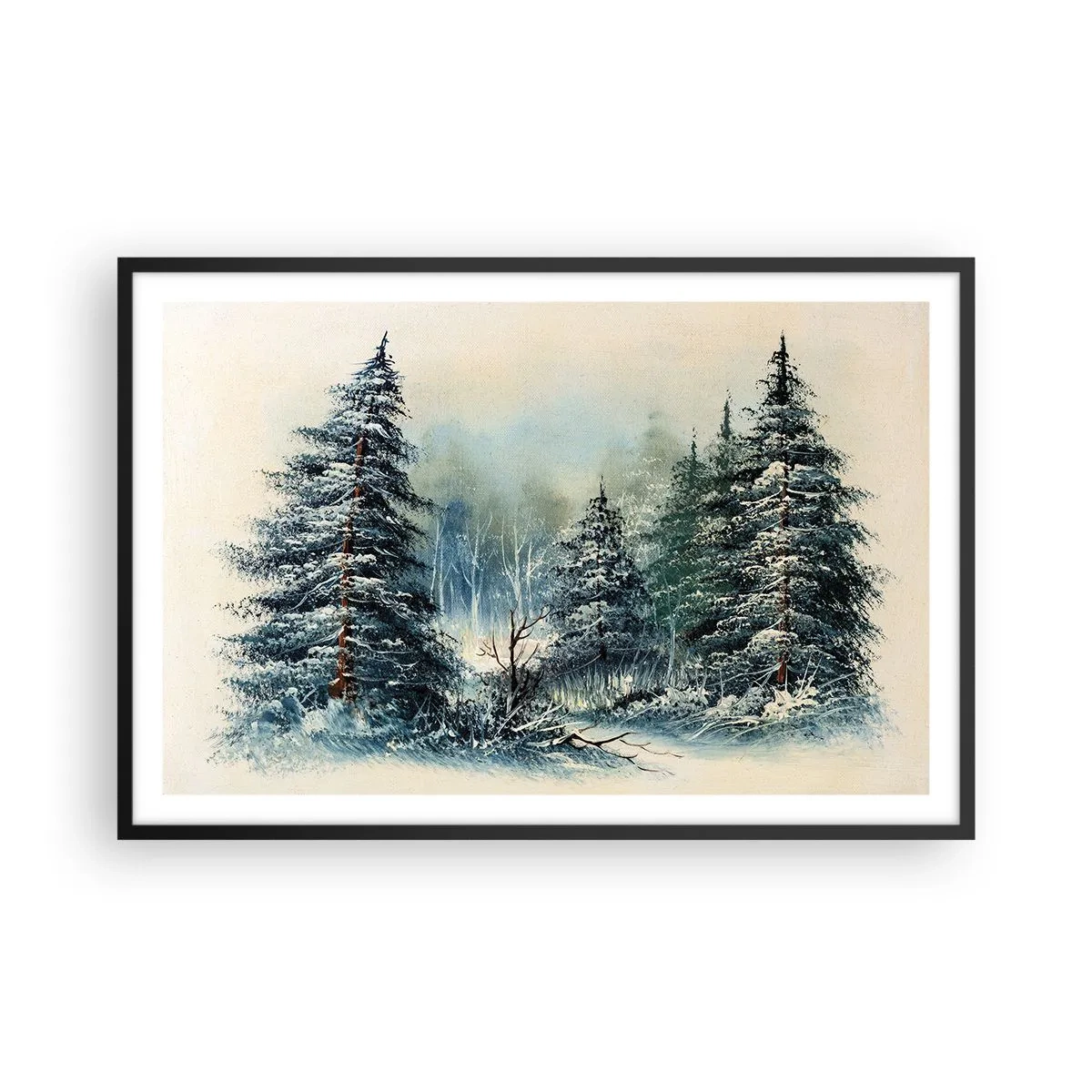 Pôster com moldura preta - Prontas para o Natal - 91x61 cm