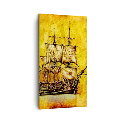 Quadro em tela - Direção Tortuga! - 45x80 cm