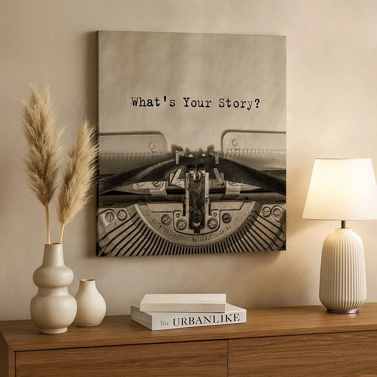 Quadro em tela - Conta-me - 30x30 cm