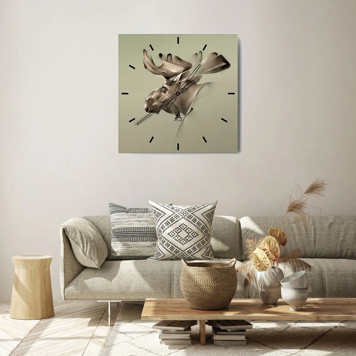 Relógio de parede - Relógio em vidro - O poder suave da calma - 40x40 cm
