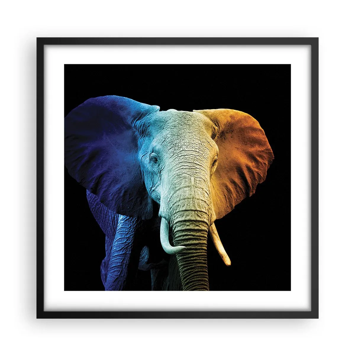 Pôster com moldura preta - Excêntrico, não esquisito - 50x50 cm