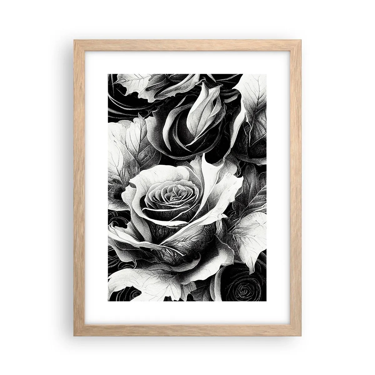 Pôster com moldura de carvalho claro - Sempre uma rainha - 30x40 cm