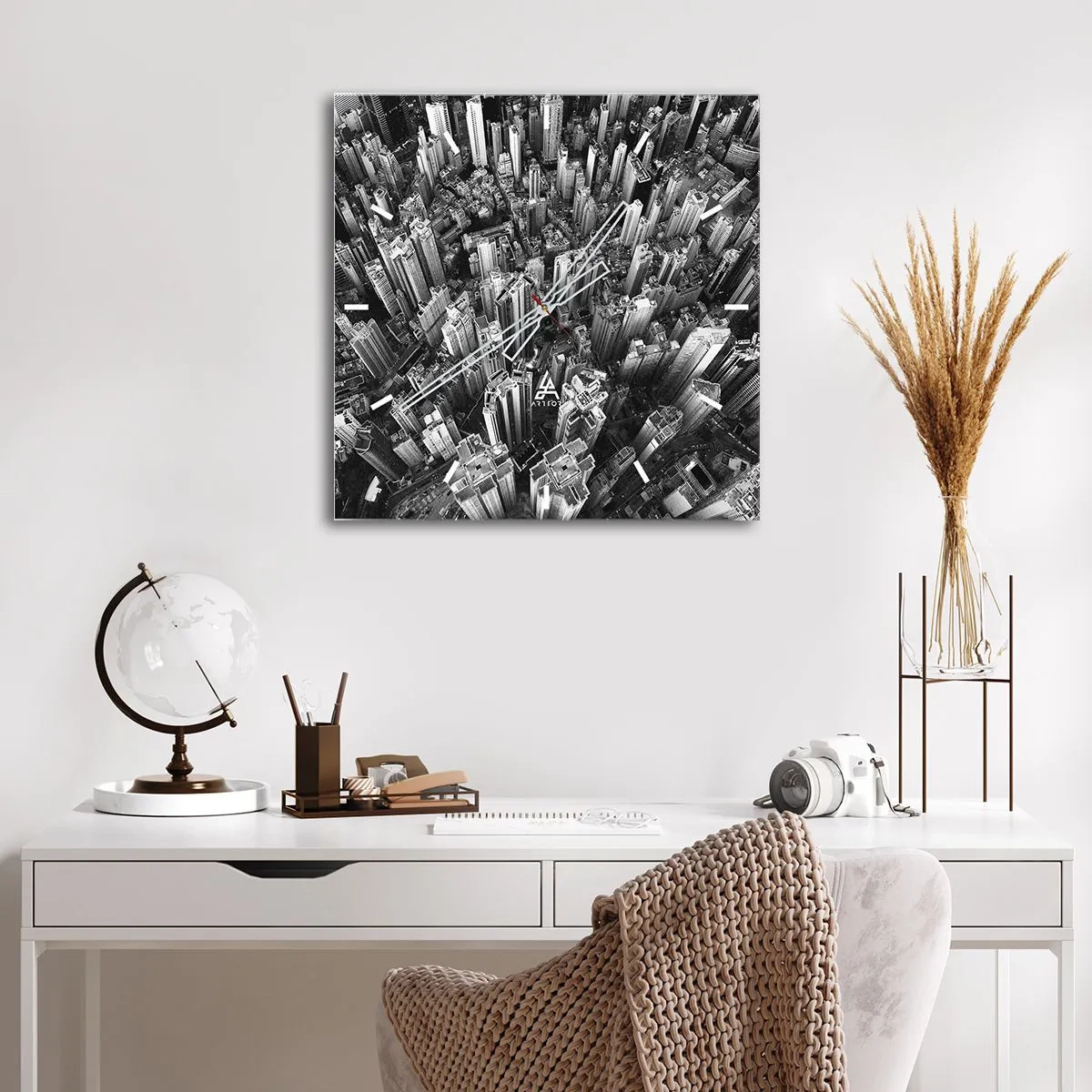 Relógio de parede - Relógio em vidro - Ainda mais alto e mais alto - 40x40 cm