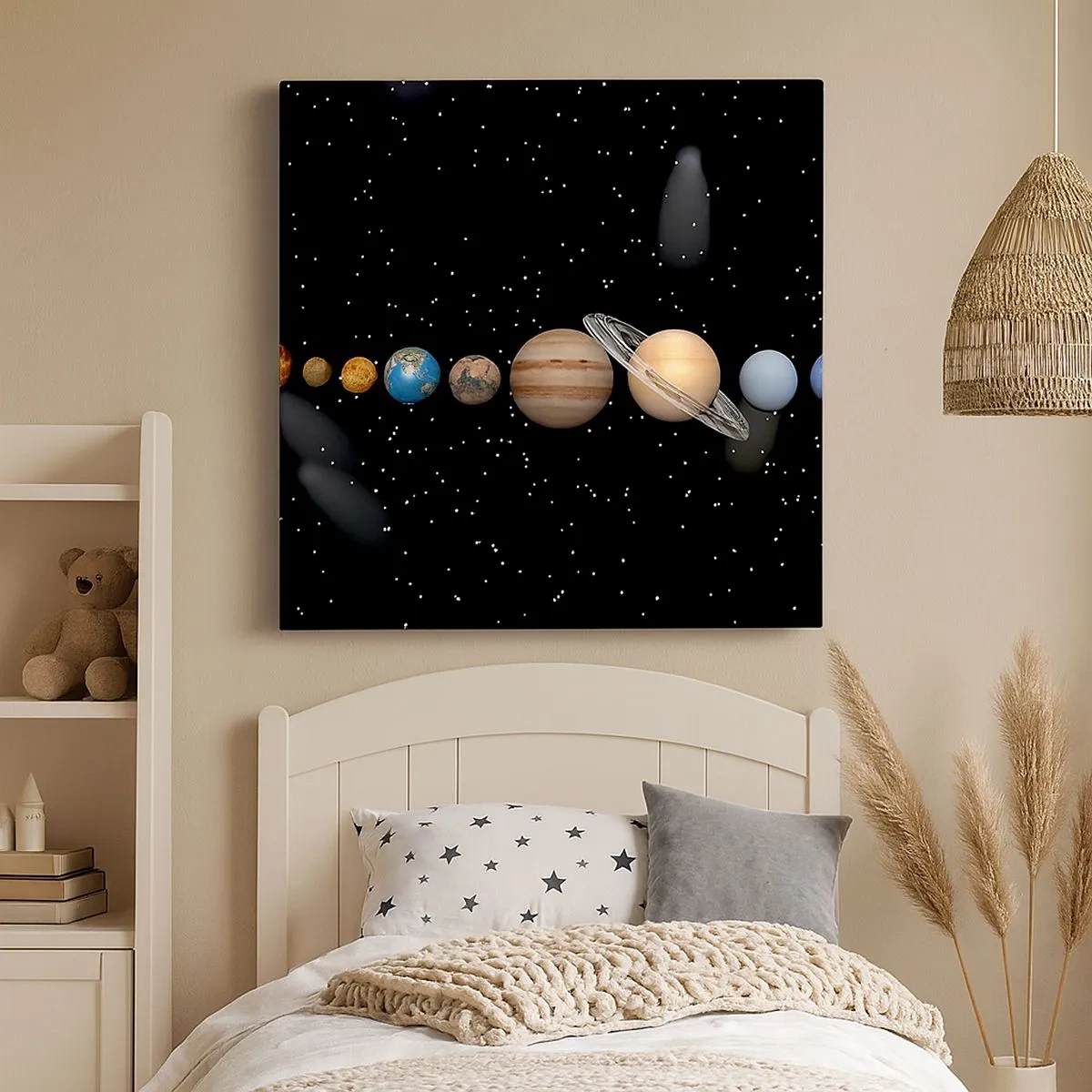 Quadro em tela - E os planetas estão a enlouquecer... - 30x30 cm