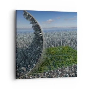 Quadro em tela - A natureza é eterna - 30x30 cm