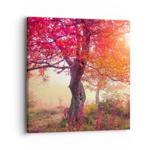 Quadro em tela - Um frenesi de florescimento - 40x40 cm