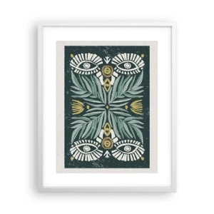 Pôster em moldura branca - Como um recorte folclórico - 40x50 cm