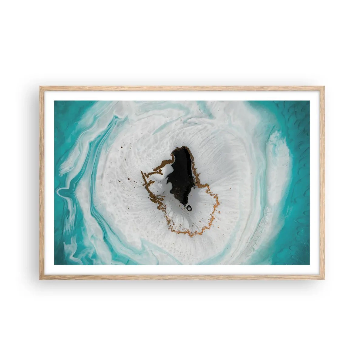 Pôster com moldura de carvalho claro - Penetrar no interior - 91x61 cm