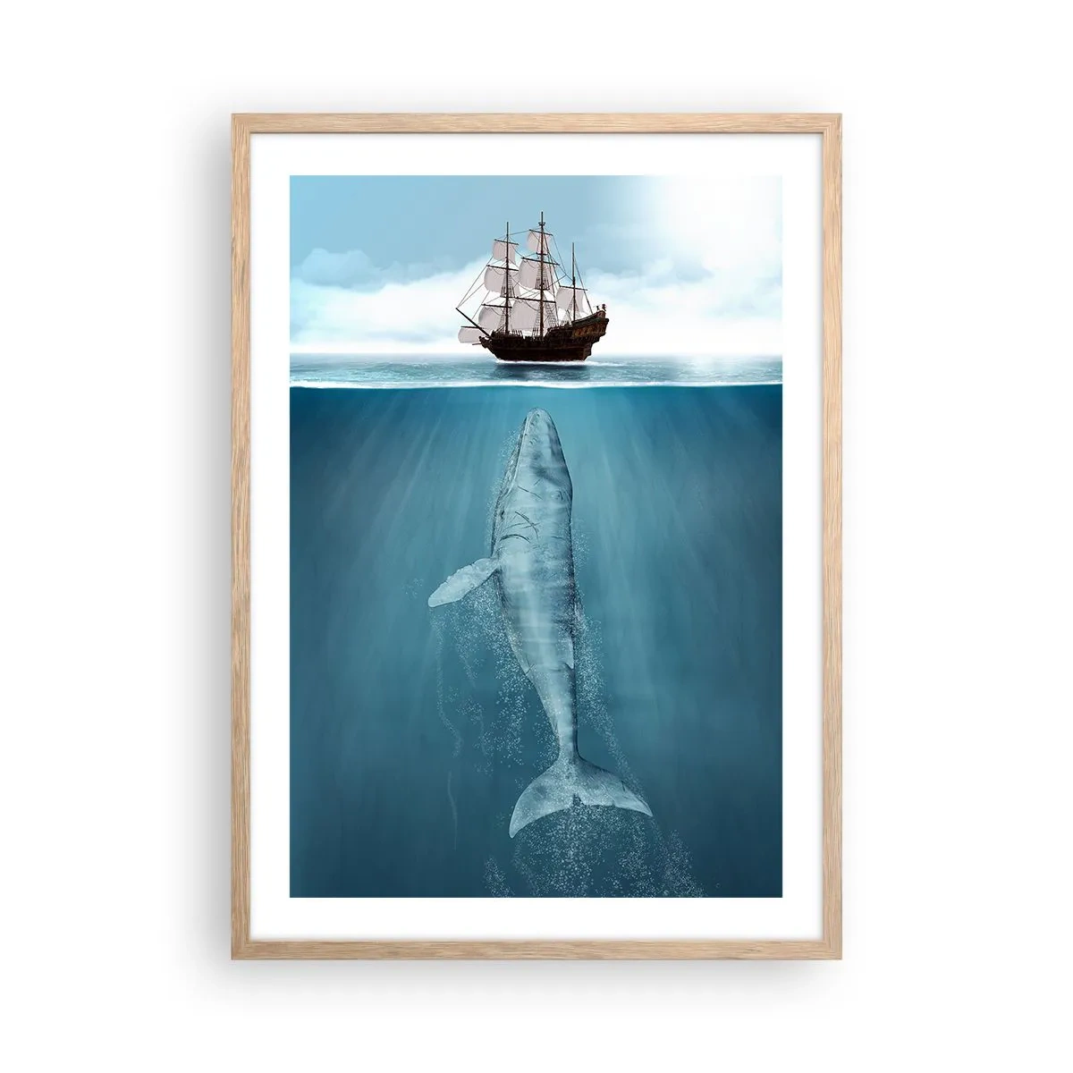 Pôster com moldura de carvalho claro - É melhor não saber - 50x70 cm