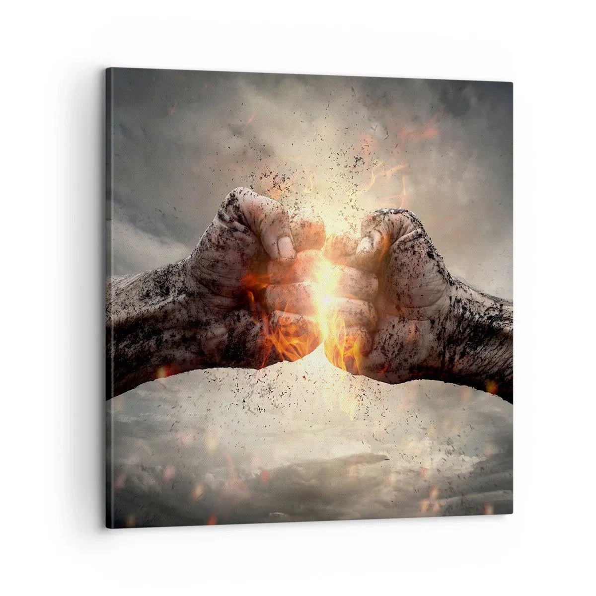 Quadro em tela - Prepare-se para a luta - 60x60 cm