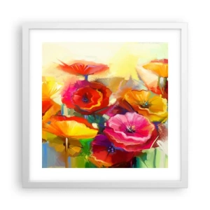 Pôster em moldura branca - Não só vermelho - 40x40 cm