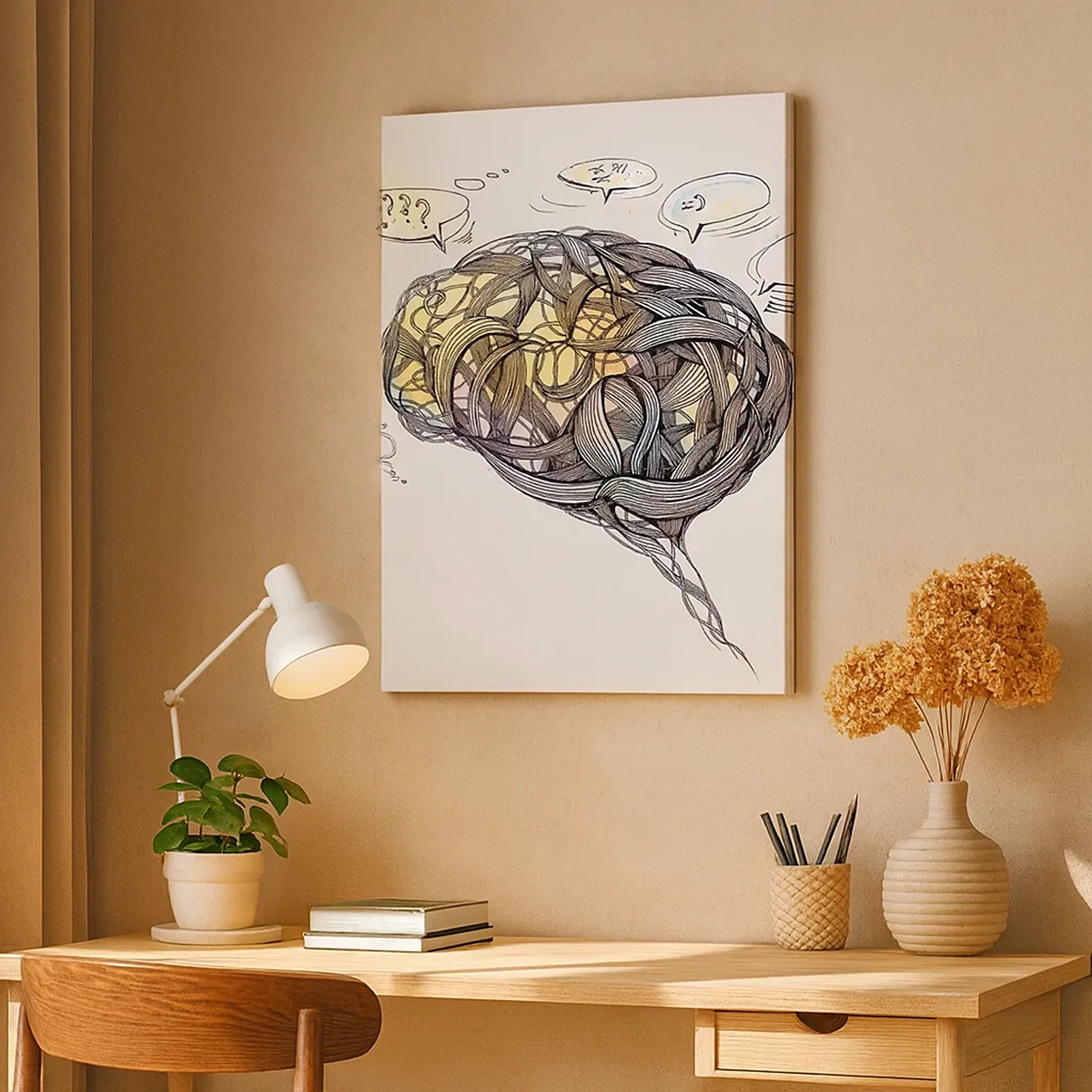 Quadro em tela - O ser humano - um grande enigma - 50x70 cm