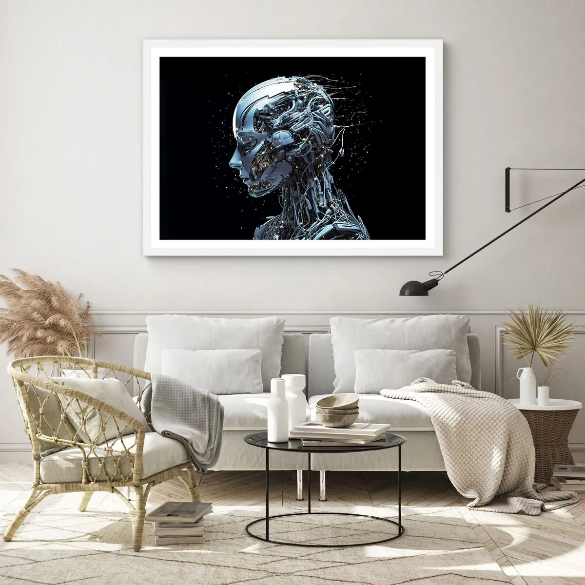 Pôster em moldura branca - A tecnologia é uma mulher - 40x30 cm