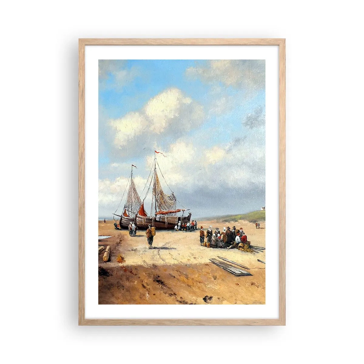 Pôster com moldura de carvalho claro - Pós-caça bem-sucedida - 50x70 cm