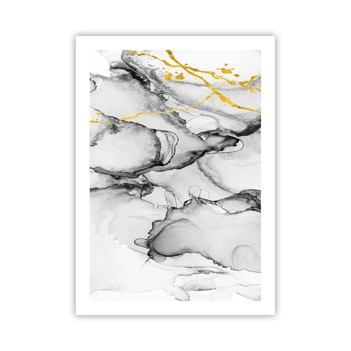 Pôster - Composição dourada - 50x70 cm