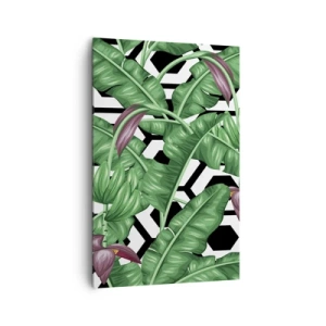 Quadro em tela - Composição simétrica por natureza - 80x120 cm