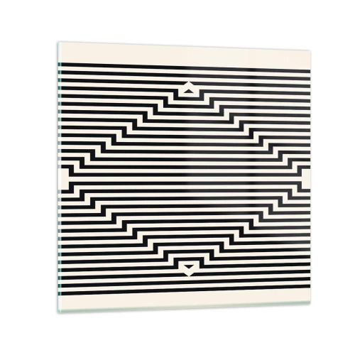 Quadro em vidro - Ilusão geométrica - 30x30 cm