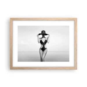 Pôster com moldura de carvalho claro - Meu nome é: Elegância - 40x30 cm
