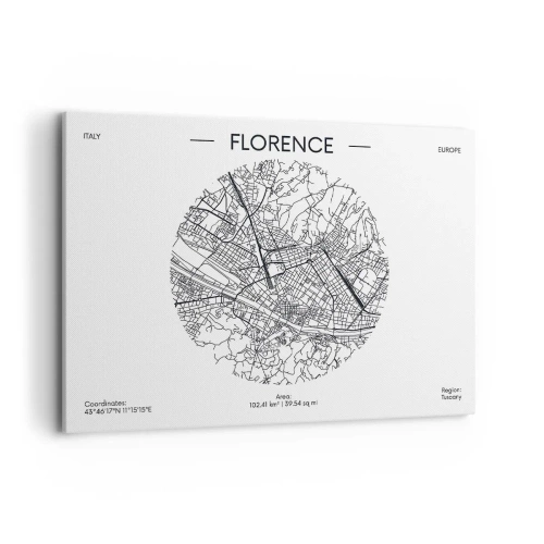 Quadro em tela - A anatomia de Florença - 100x70 cm