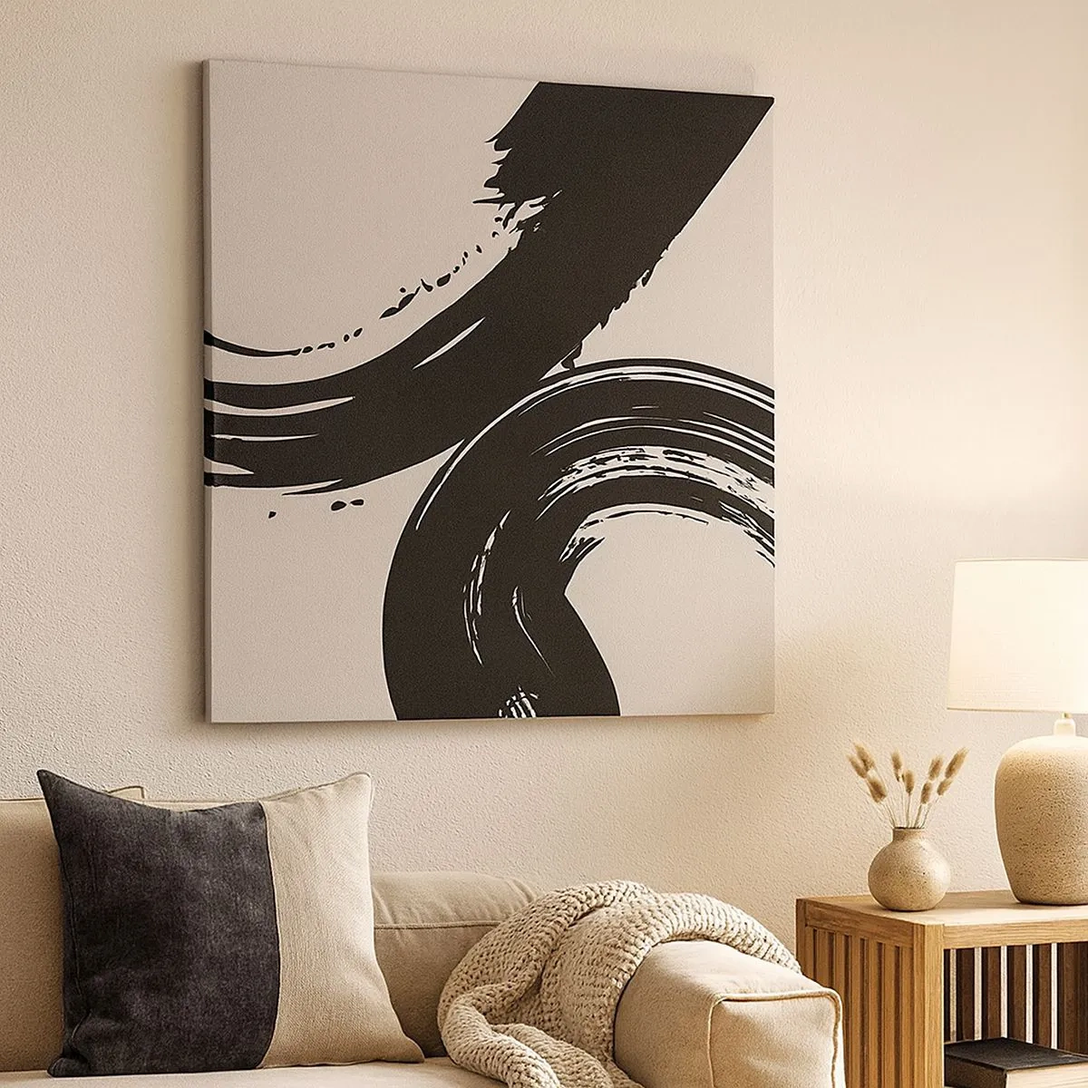 Quadro em tela - Varrer e circular - 30x30 cm