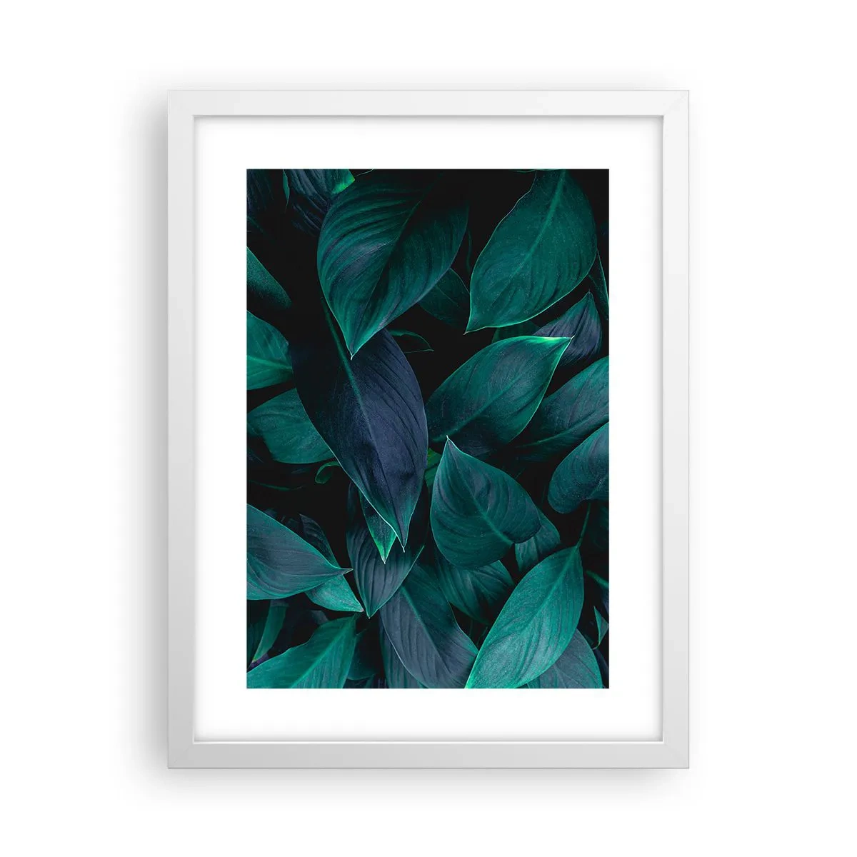 Pôster em moldura branca - Verde em si - 30x40 cm