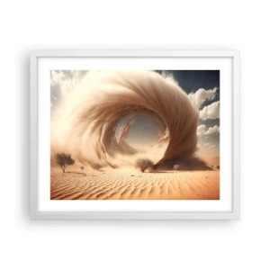 Pôster em moldura branca - Portal aberto - 50x40 cm