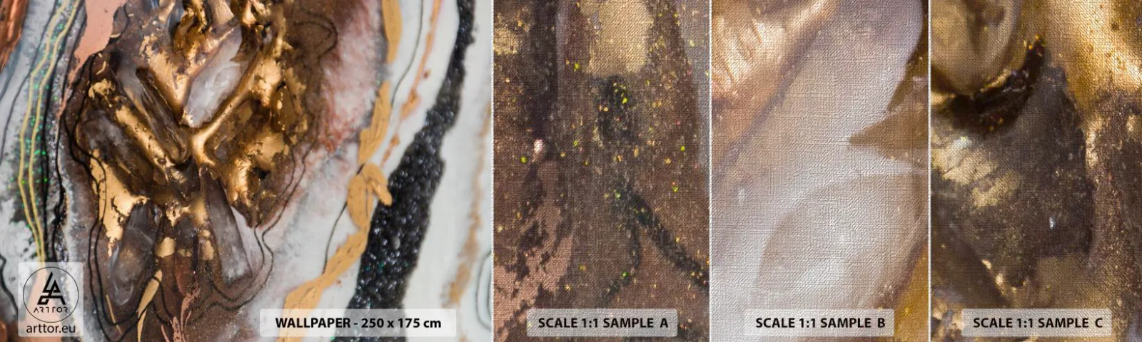 Amostra de papel de parede Premium Canvas - O elemento terra - Abstração, Gráficos, Pedaço - 100x30 cm