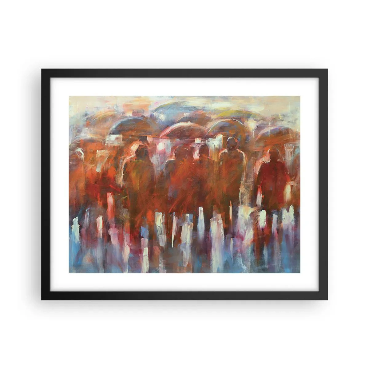 Pôster com moldura preta - Iguais na chuva e no nevoeiro - 50x40 cm