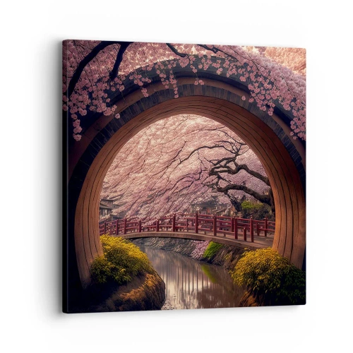 Quadro em tela - Primavera japonesa - 30x30 cm