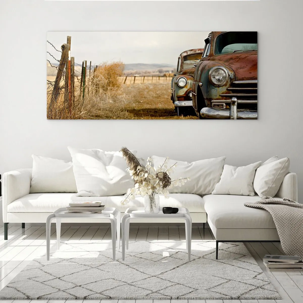 Quadro em vidro - Um merecido descanso - 90x30 cm