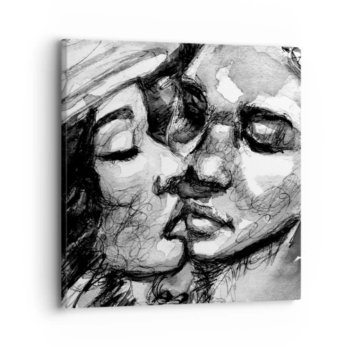 Quadro em tela - Um momento de ternura - 30x30 cm