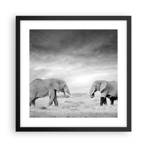 Pôster com moldura preta - O cinza é belo - 40x40 cm