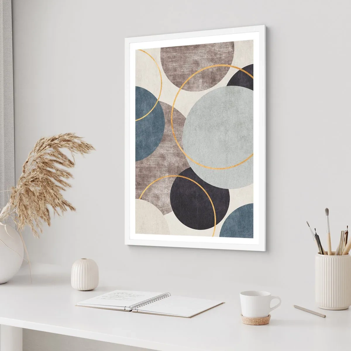 Pôster em moldura branca - Roda por roda - 50x70 cm