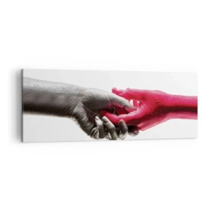 Quadro em tela - Juntos, mas diferentes - 140x50 cm