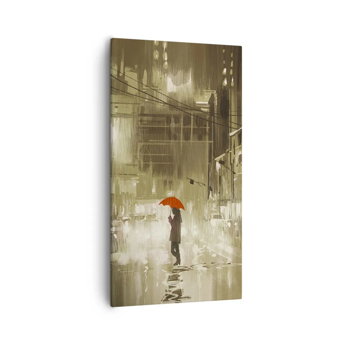 Quadro em tela - Sozinha, mas não solitária - 55x100 cm