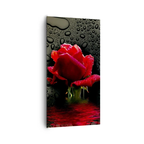 Quadro em tela - Vermelho e preto - 65x120 cm